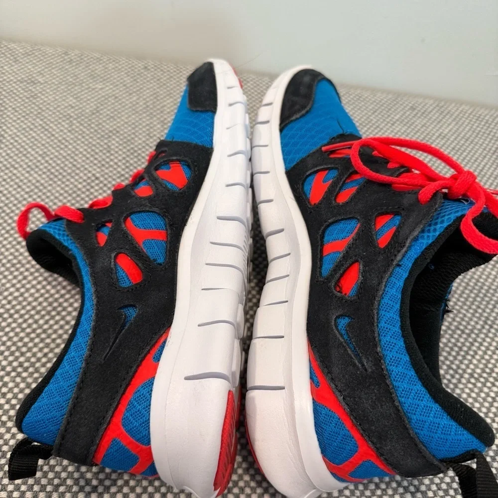 Unisex Nike Youth Free Run 2 Running Shoes Blue Orange Dx1788-001 Size 7Y